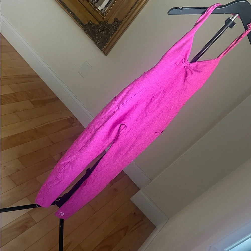 Bombshell Sportswear Hot Pink bodysuit with halter neck, low back - Picture 3 of 11